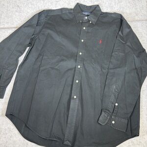 Ralph Lauren Blake Shirt XL Black Long Sleeve Preppy Oxford Style